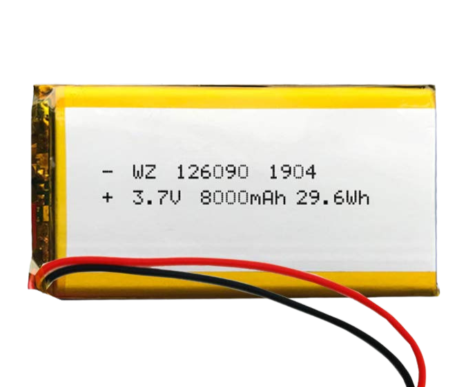 3.7V 8000mAh 126090 Lithium Battery