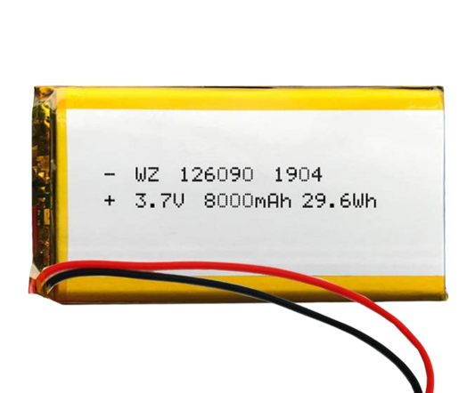 3.7V 8000mAh 126090 Lithium Battery