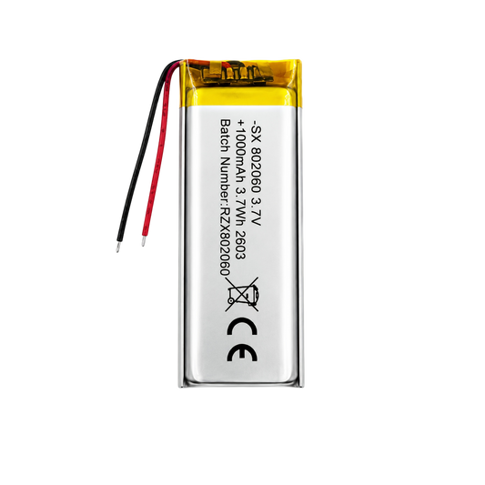3.7V 1000mAh 802060 Lithium Battery