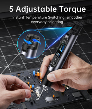 FNIRSI® HS-03 Cordless Soldering Iron, USB-C, 100–450°C كاوية محمولة