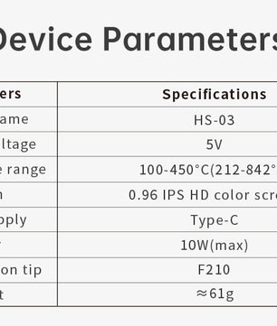 FNIRSI® HS-03 Cordless Soldering Iron, USB-C, 100–450°C كاوية محمولة