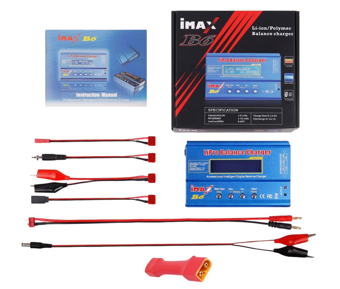 iMAX B6 80W Charger, Lipo Charger, Balance Charger Discharger for LiPo/Li-Ion/LiFe Battery (1-6S)