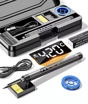 5V C200L Portable Cordless LCD Soldering Iron كاوية لحام شحن محمولة