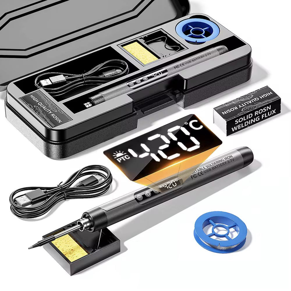 5V C200L Portable Cordless LCD Soldering Iron كاوية لحام شحن محمولة