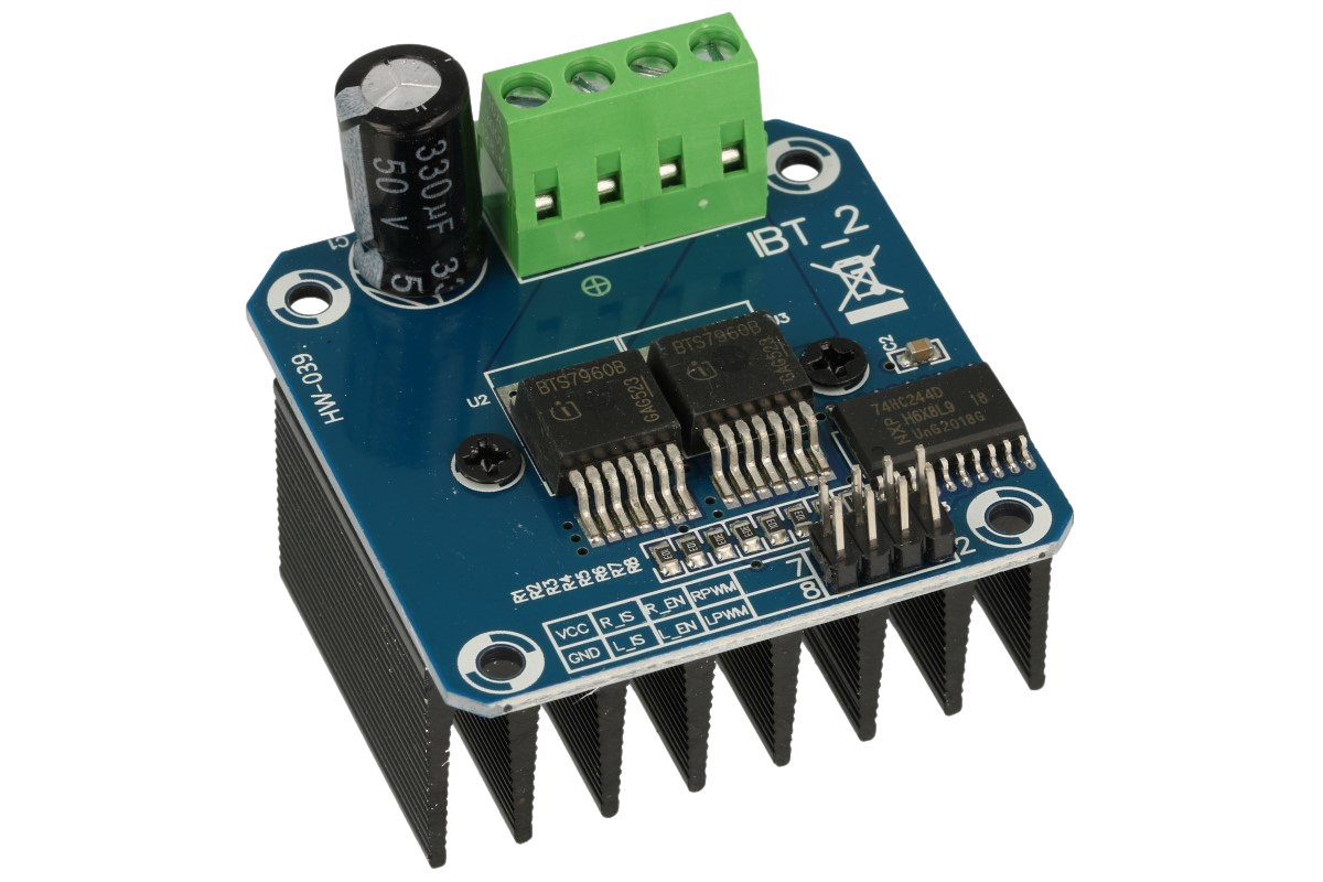 BTS7960 43A High-power Smart Car Motor Driver متحكم محركات تيار عالي