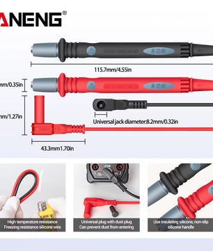 Aneng PT1028 1000V 22 in 1 Multi-Function Multimeter Probe Kit خيط ملتي متر مجموعة متكاملة