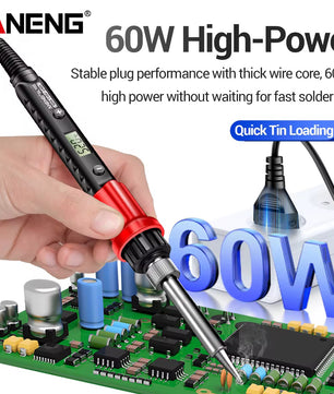 Aneng SL105 60W LCD Adjustable Soldering Iron كاوية لحام متغيرة بالشاشة