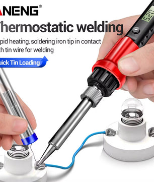 Aneng SL105 60W LCD Adjustable Soldering Iron كاوية لحام متغيرة بالشاشة