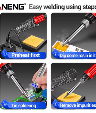 Aneng SL105 60W LCD Adjustable Soldering Iron كاوية لحام متغيرة بالشاشة