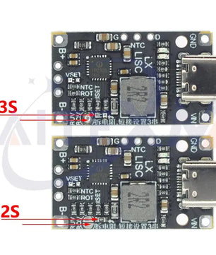 Type-C 2S 3S BMS 15W 1.5A 8.4V/12.6V Lithium battery charging module شاحن بطاريات ليثيوم