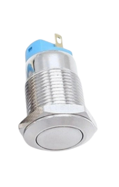12mm Flat Metal Push Button Switch  مفتاح ضغط حديد