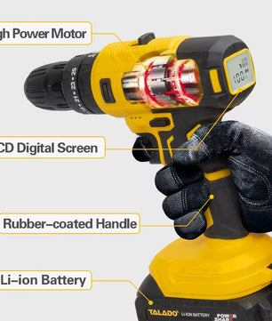 21V Cordless Brushed Drill مجموعة ترابينو متكاملة مع بطارية إضافية