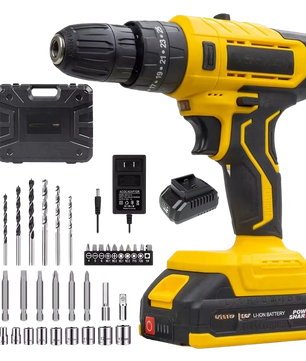 21V Cordless Brushed Drill مجموعة ترابينو متكاملة مع بطارية إضافية