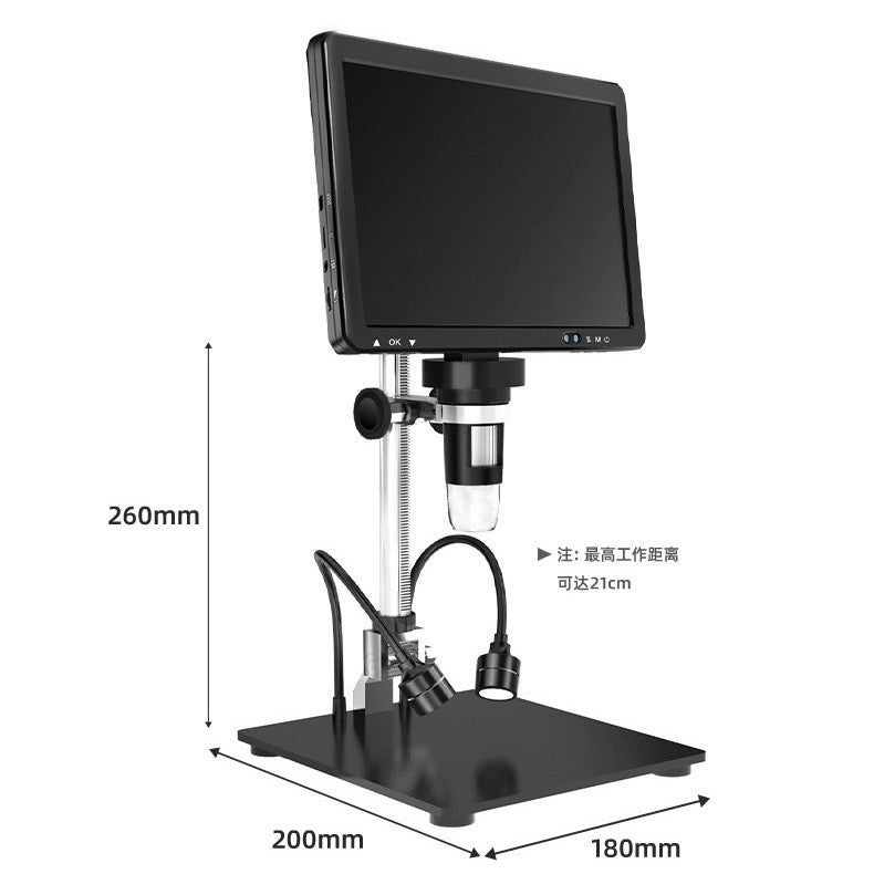 DM12 10.1-Inch 50X-1500X HDMI Digital Microscope IPS Screen 20MP مكبر ديجيتال