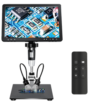 DM12 10.1-Inch 50X-1500X HDMI Digital Microscope IPS Screen 20MP مكبر ديجيتال