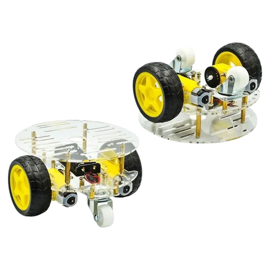 2WD Circular Smart Car Chassis Kit مجسم سيارة دائرية