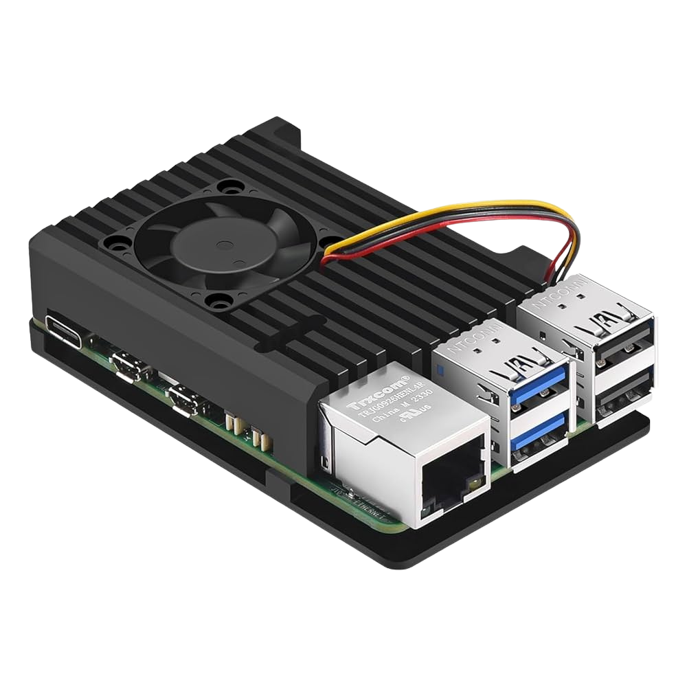 Raspberry Pi 5 Cooling Fan Heat Sink Metal Case