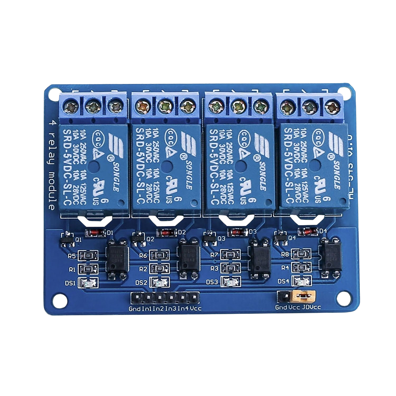 4 Channel 5V Relay Module موديل ريلي رباعي