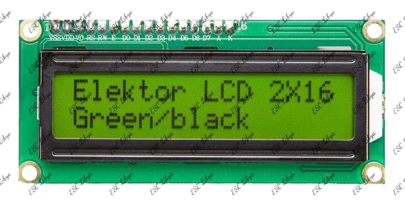 LCD 2X16 Green Light without I2C شاشة عرض