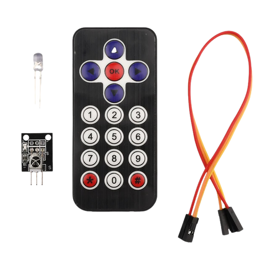 HX1838 IR Remote Transmitter + Receiver Module مرسل و مستقبل الإشاعة فوق الحمراء
