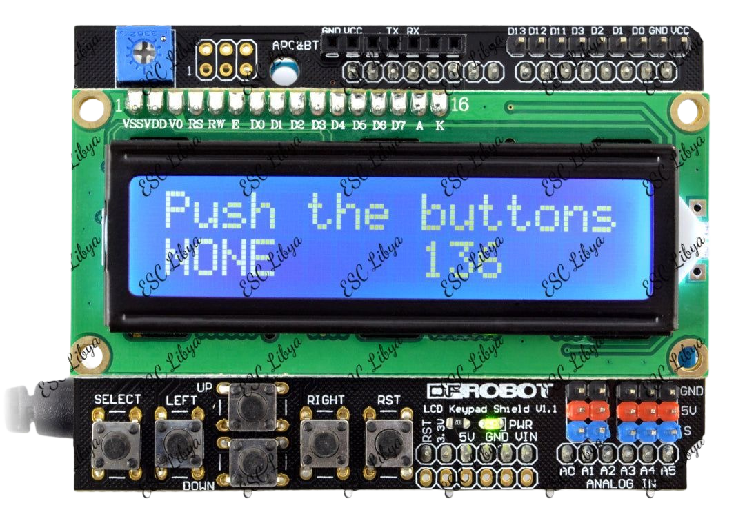 LCD 2x16 Keypad Shield