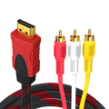 HDMI To 3 RCA AV Cable كابل