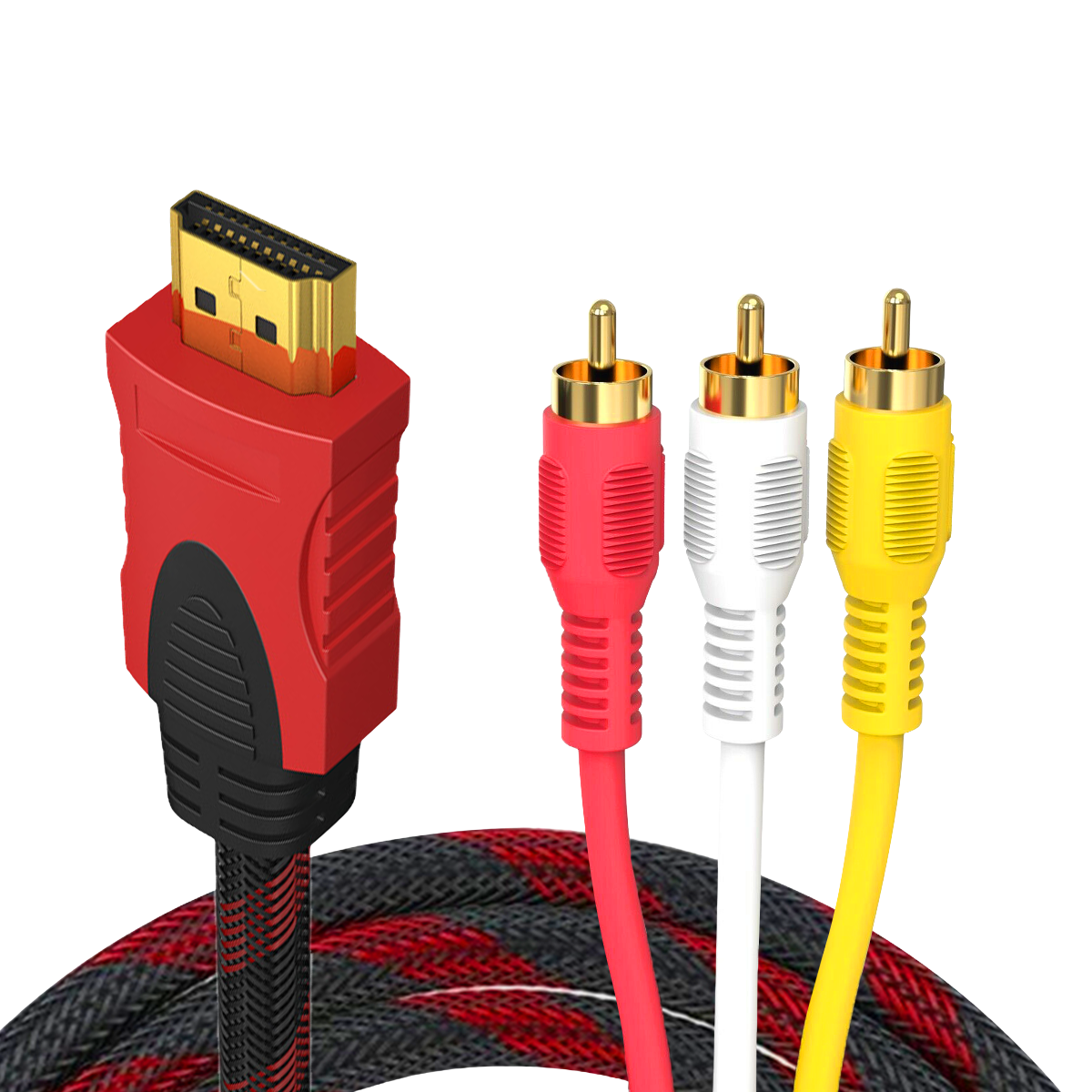 HDMI To 3 RCA AV Cable كابل