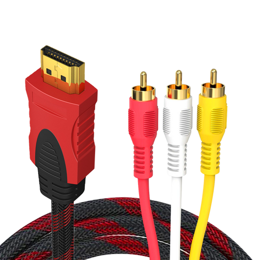 HDMI To 3 RCA AV Cable كابل