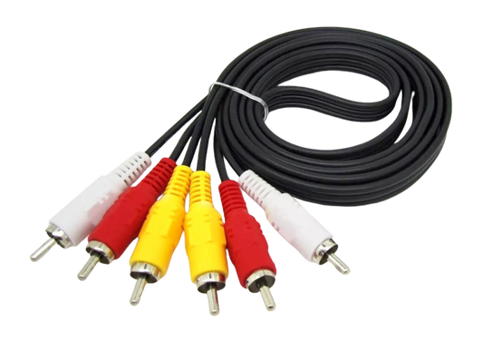 AV To AV Cable 1.5M 3RCA 3x3  كابل صص-صص