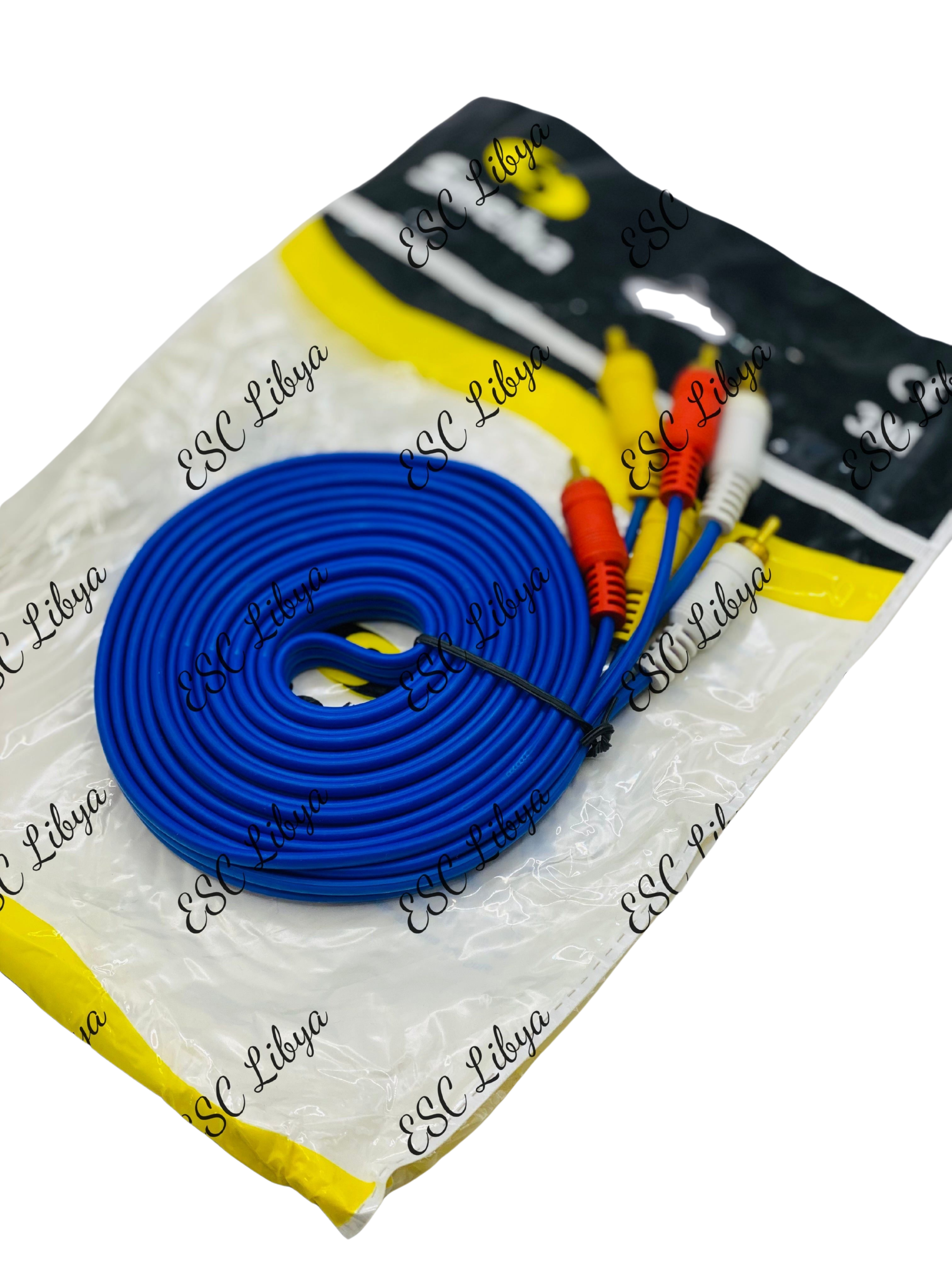 AV To AV Cable 3M 3RCA 3x3  كابل صص-صص