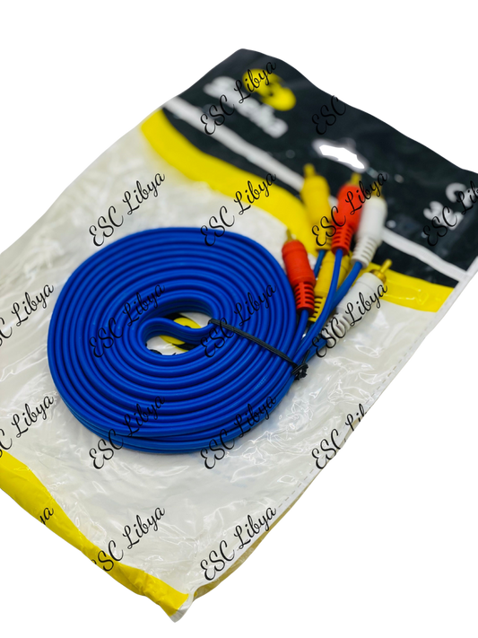 AV To AV Cable 3M 3RCA 3x3  كابل صص-صص