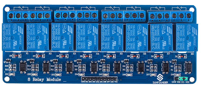 8 Channel 5V Relay Module موديل ريلي ثماني