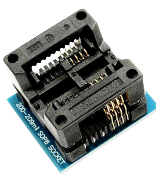 SOP8 To DIP8 200-209 mil OTS-20-1.27-01 SMD IC Programmer Adapter أدابتر مبرمجة