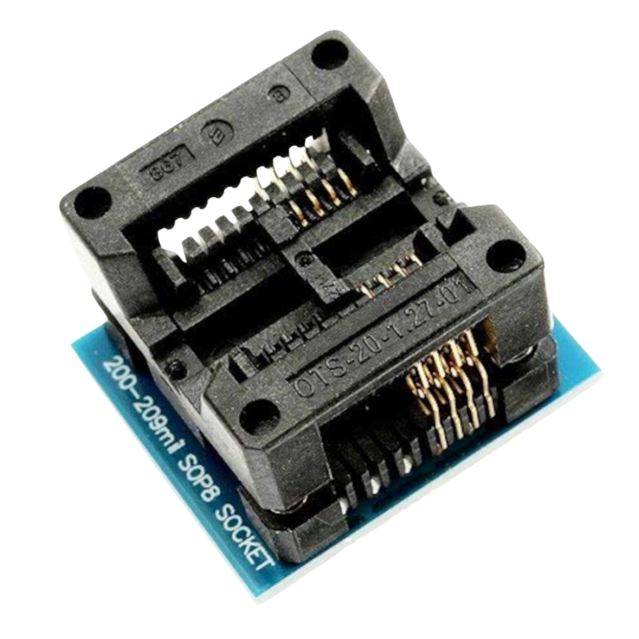 SOP8 To DIP8 200-209 mil OTS-20-1.27-01 SMD IC Programmer Adapter أدابتر مبرمجة