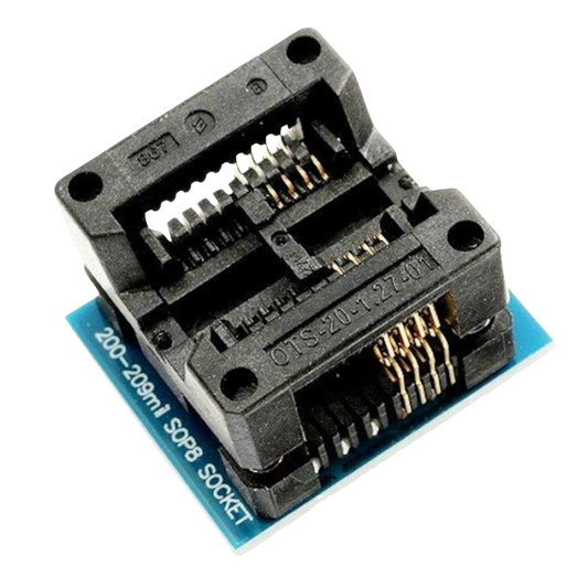 SOP8 To DIP8 200-209 mil OTS-20-1.27-01 SMD IC Programmer Adapter أدابتر مبرمجة