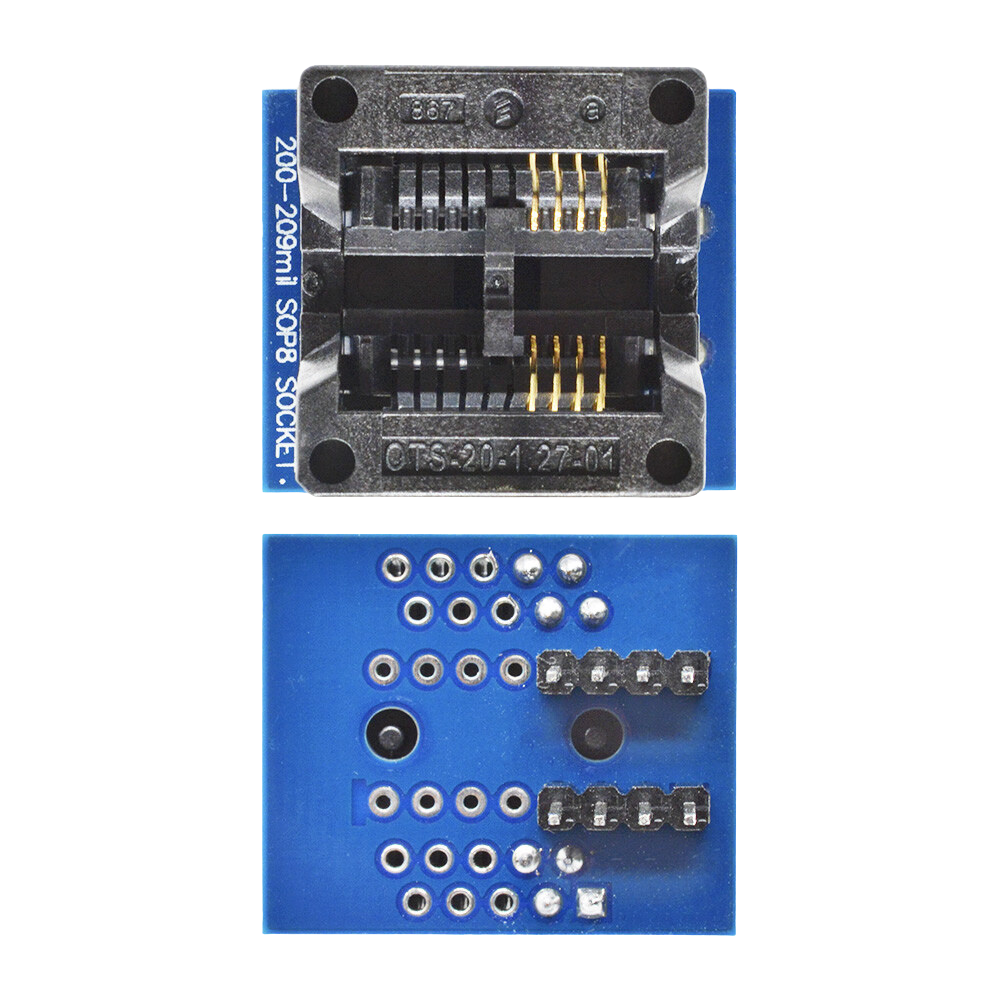 SOP8 To DIP8 200-209 mil OTS-20-1.27-01 SMD IC Programmer Adapter أدابتر مبرمجة