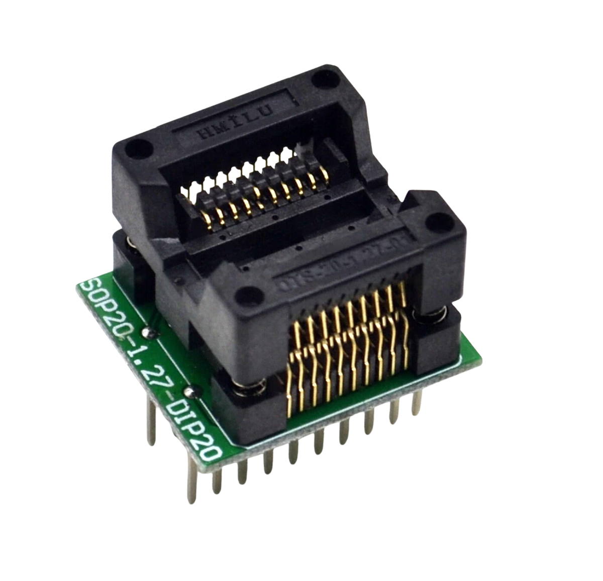 SOP20 To DIP20 300 mil OTS-20-1.27-01 SMD IC Programmer Adapter أدابتر مبرمجة