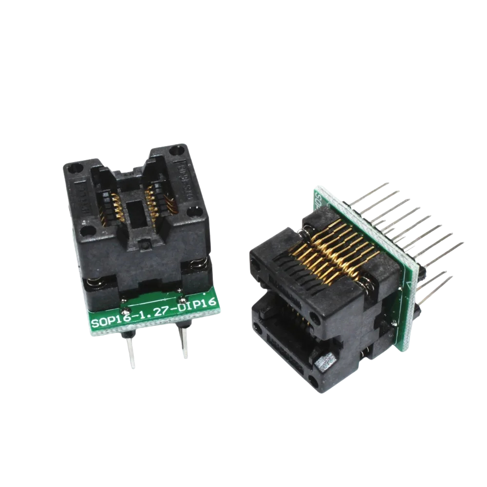 SOP16 To DIP16 300 mil OTS-16-03 SMD IC Programmer Adapter أدابتر مبرمجة
