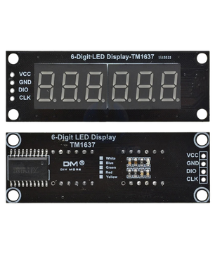 TM1637 0.36 Inch 6-Digit 7-Segment Digital LED Display Module