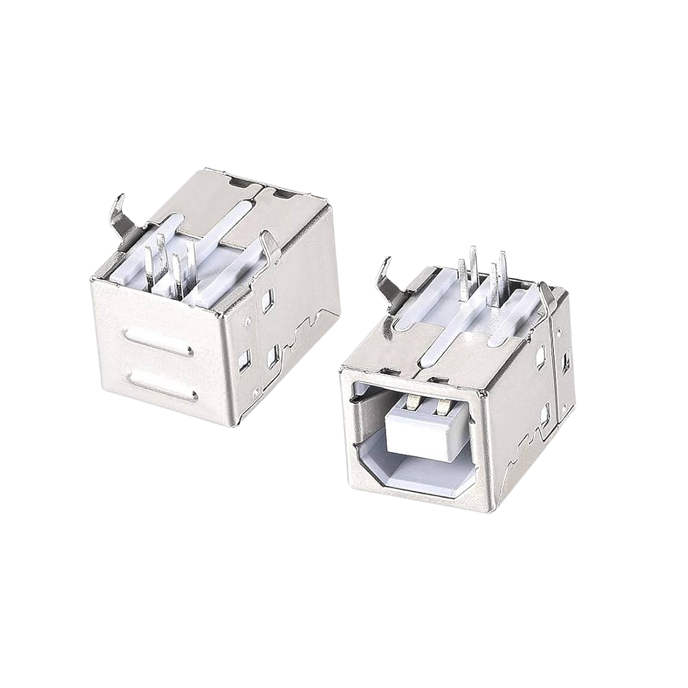 USB 2.0 Type-B White Connector Female Printer Socket مدخل طابعة