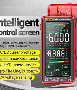 ANENG 683 Touch Smart Multimeter 6000 Counts Rechargeable جهاز قياس شاشة لمس
