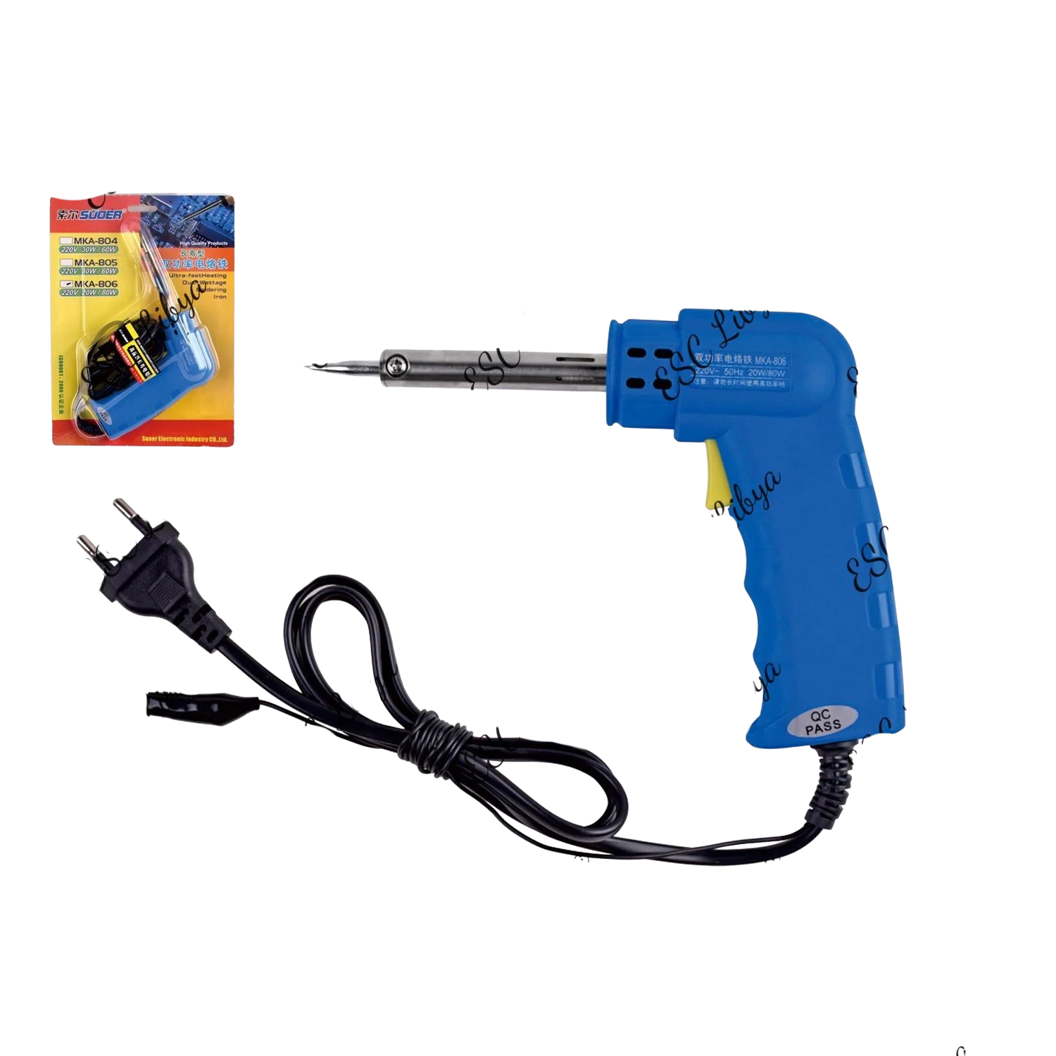 Dual Wattage Soldering Iron MKA-805 30W/60W كاوية مسدس