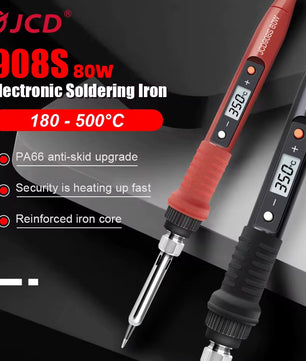 JCD 908S 80W Digital Display Adjustable Soldering Iron كاوية متغيرة الحرارة بالشاشة