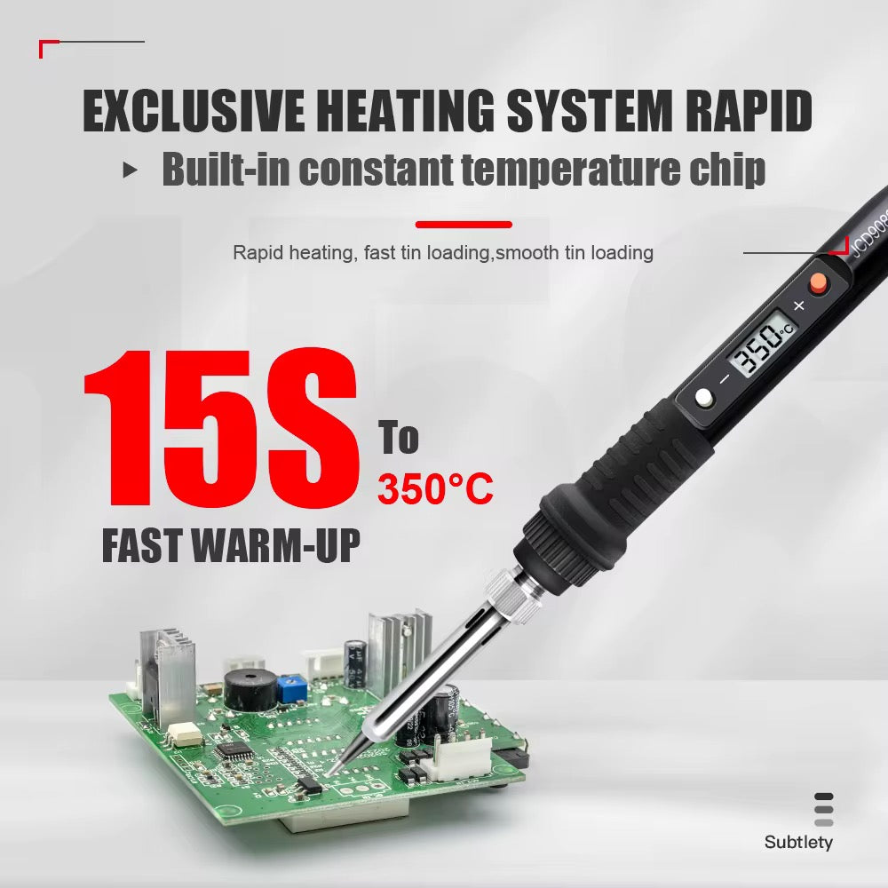 JCD 908S 80W Digital Display Adjustable Soldering Iron كاوية متغيرة الحرارة بالشاشة