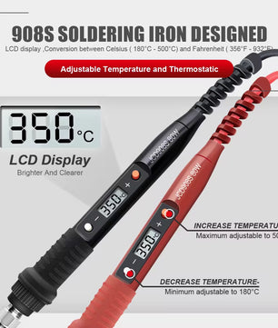 JCD 908S 80W Digital Display Adjustable Soldering Iron كاوية متغيرة الحرارة بالشاشة