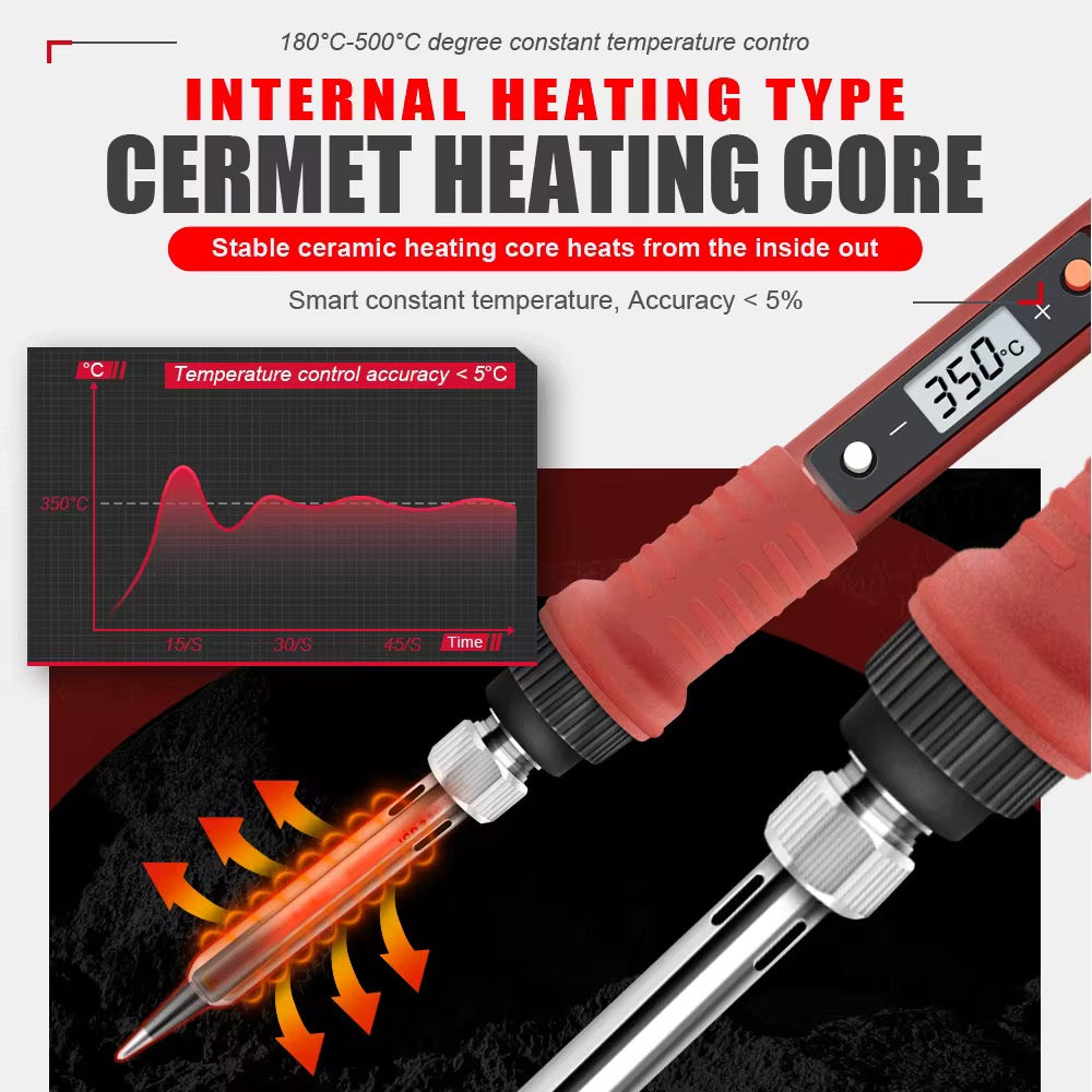 JCD 908S 80W Digital Display Adjustable Soldering Iron كاوية متغيرة الحرارة بالشاشة
