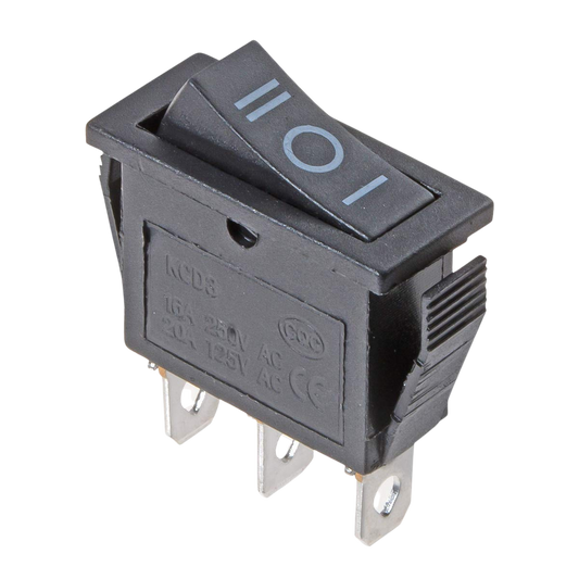 AC Rocker Switch KCD3 Switch ON/OFF/ON 3 Position 3 Pin 16A 250V مفتاح ثلاثة وضعيات أون-أوف-أون
