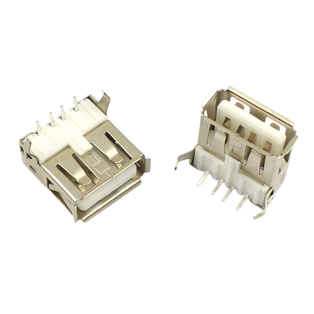 USB 2.0 Type A Female Right Angle Socket Connector Port 4 Pin مدخل يو إس بي