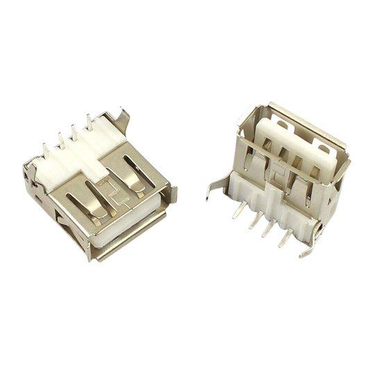USB 2.0 Type A Female Right Angle Socket Connector Port 4 Pin مدخل يو إس بي