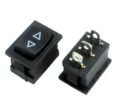 KCD1 ON/OFF/ON Momentary Self Reset Switch 3 pin 6A 250V 21*15mm مفتاح لحظي ثلاثة وضعيات